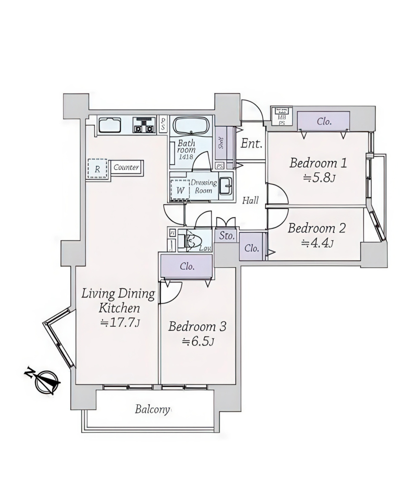 20251209-03-meguro-3-bedroom-apartment-Floorplan
